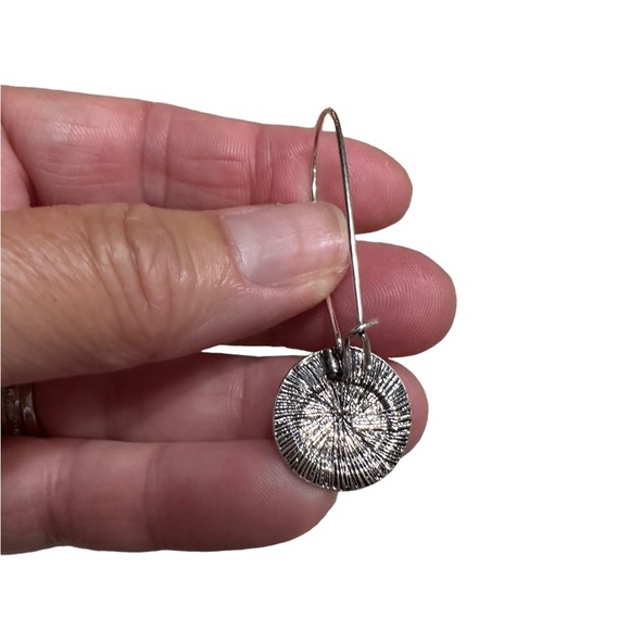 Boho Silver and Turquoise Drop Style Earrings - Picture 5 of 6